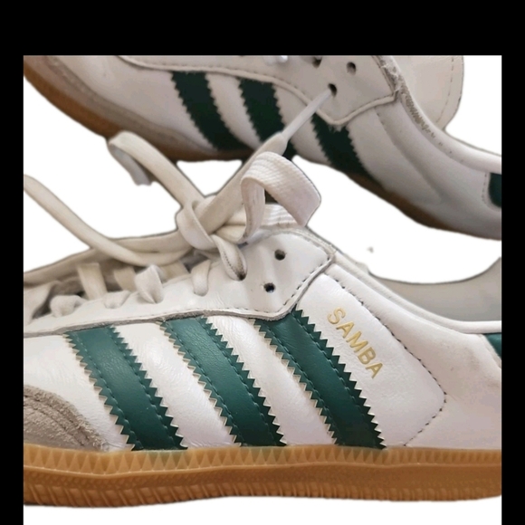 Adidas Samba Kids XLG Athletic Shoe In White / Collegiate Green / Pantone 2 - Picture 11 of 14